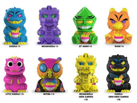 Rokimoto x Godzilla Black Light 3-in Figure Blind Box Exclusivité Games Zone (Styles May Vary)